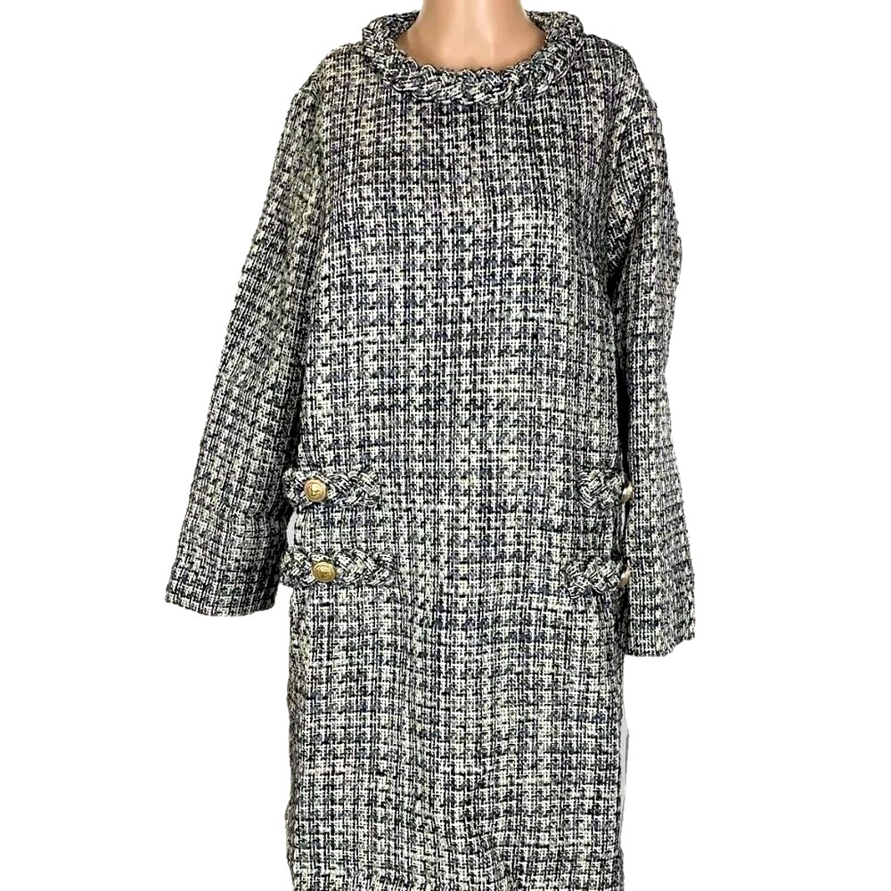 Tuckernuck Black and White Tweed Midi Dress